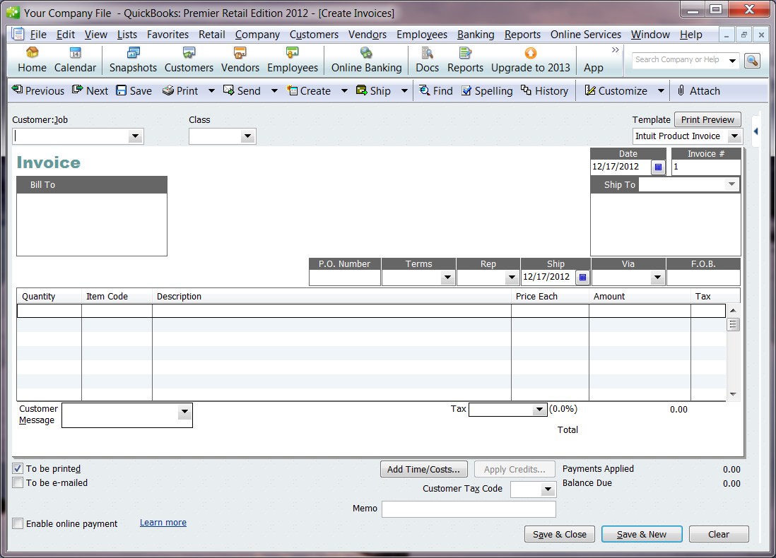 Sales Receipt Template Quickbooks Fabulous Receipt Forms