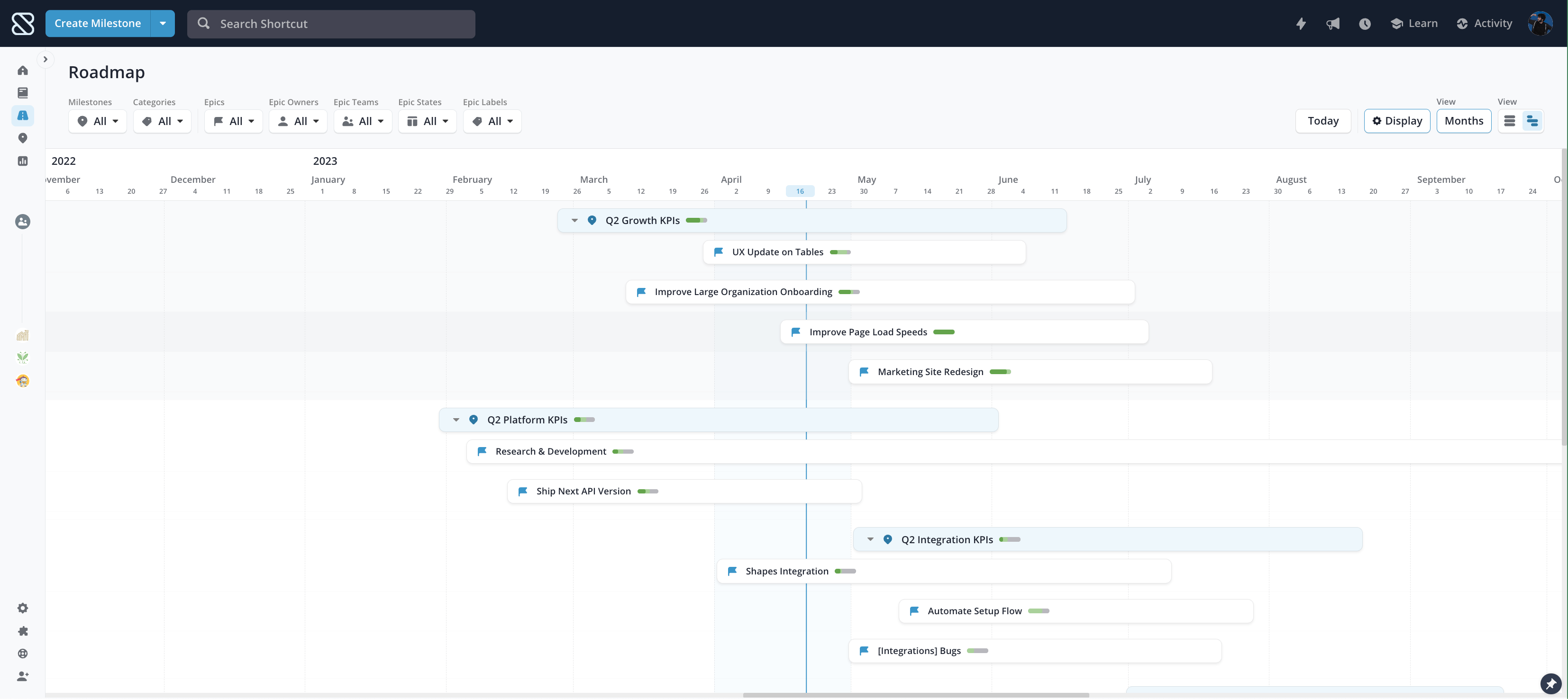 Roadmap Timeline View Shortcut Help Center