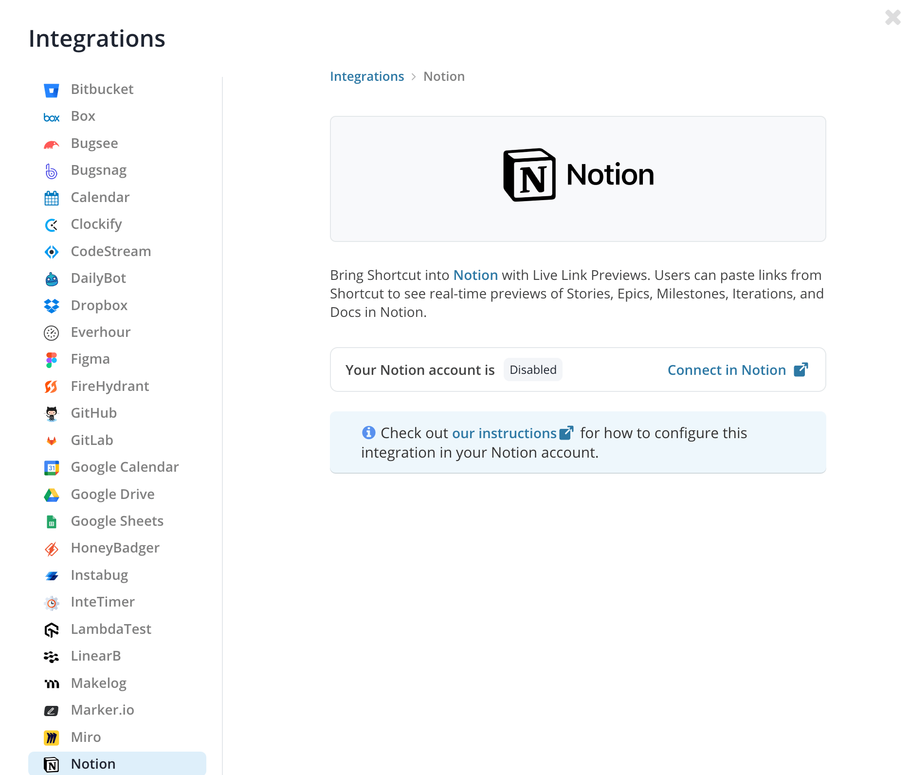 Notion Integration Shortcut Help Center