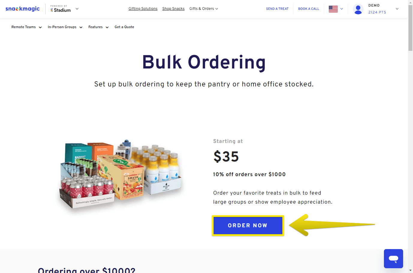 What is Bulk Ordering SnackMagic