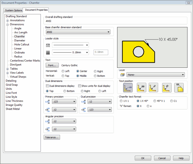 2013 SOLIDWORKS API Help Document Properties > Dimensions > Chamfer