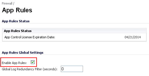 Licensing Application Control