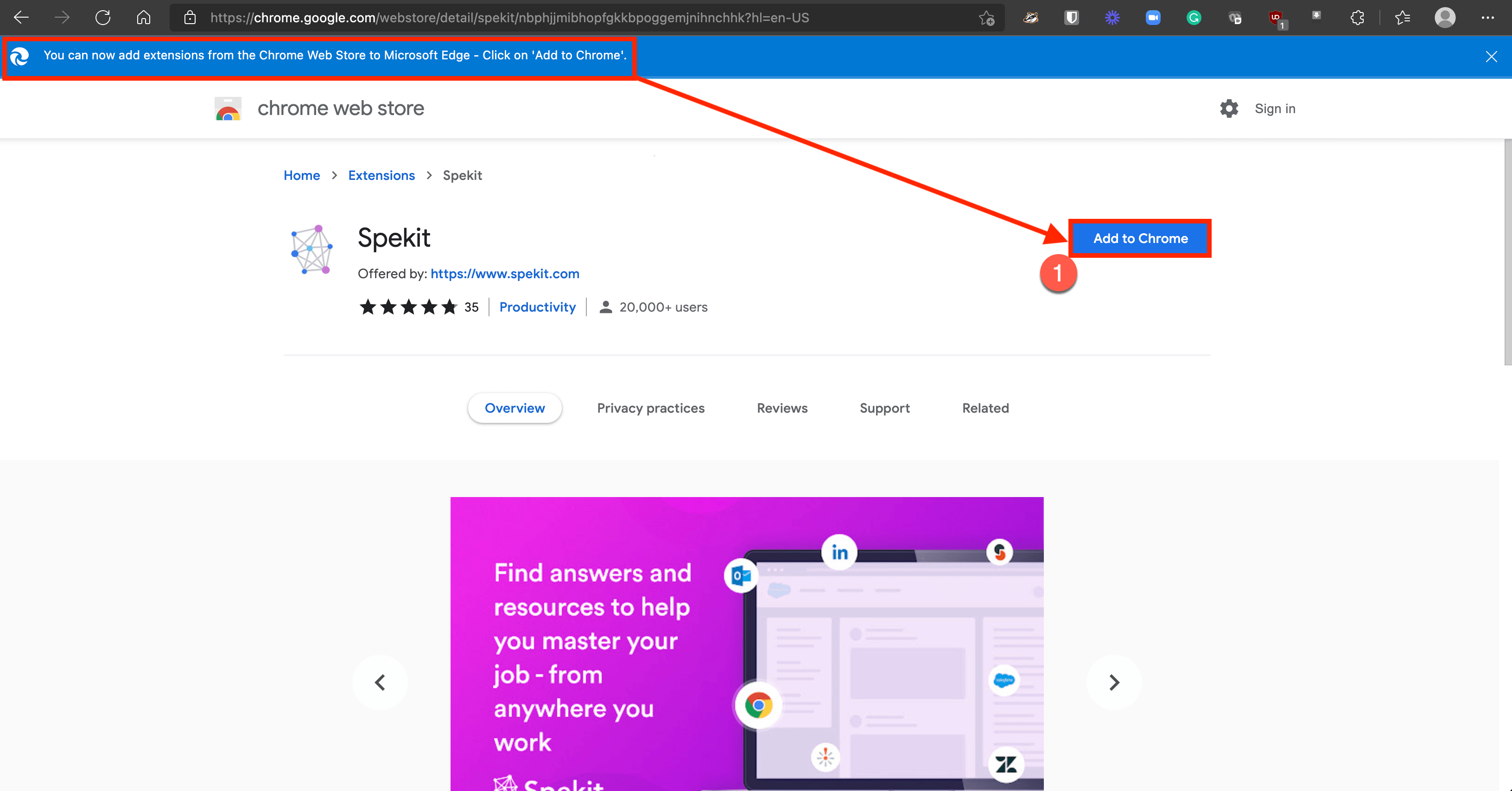 Setting up Spekit for Microsoft Edge (Chromium) Spekit Help Center