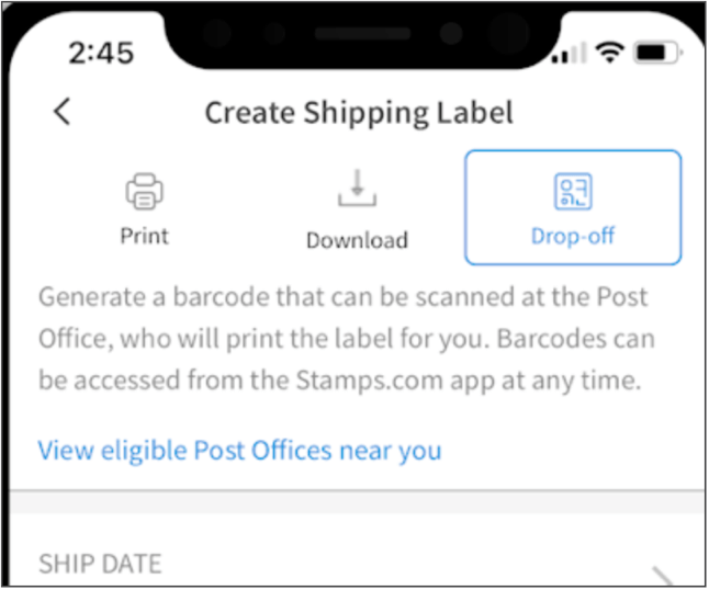 Create Shipping Labels in Mobile Stamps