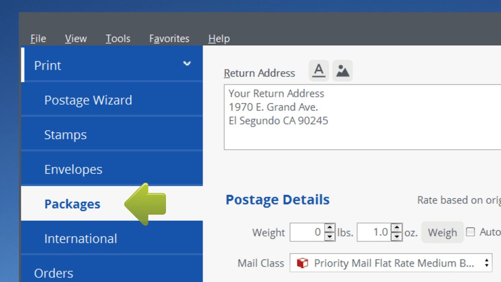 UPS Ground Saver in Stamps