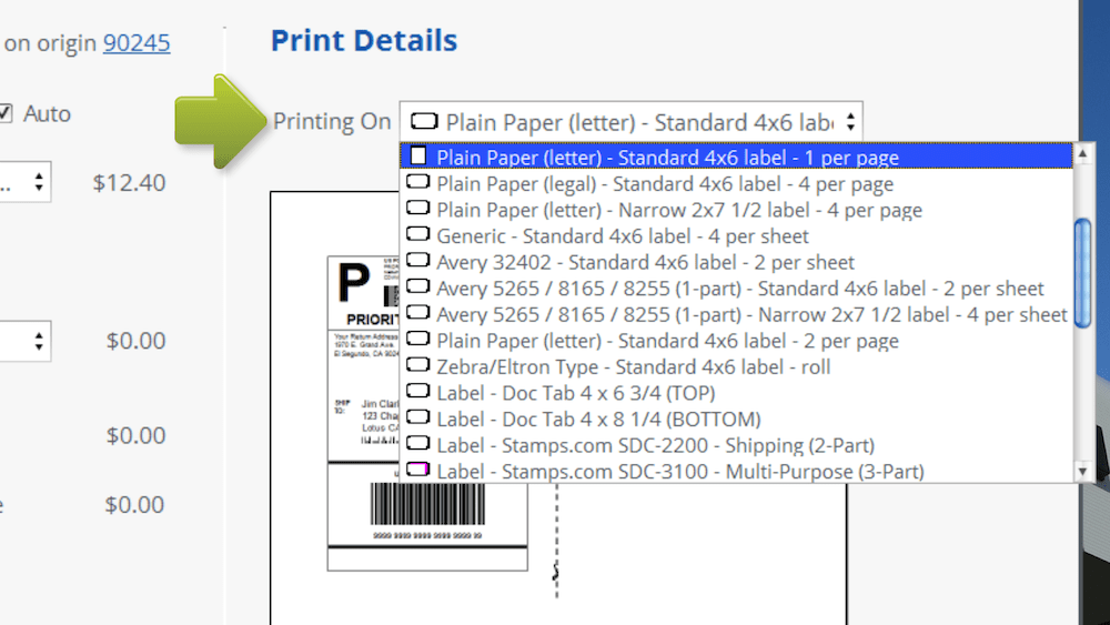 UPS Ground Saver in Stamps