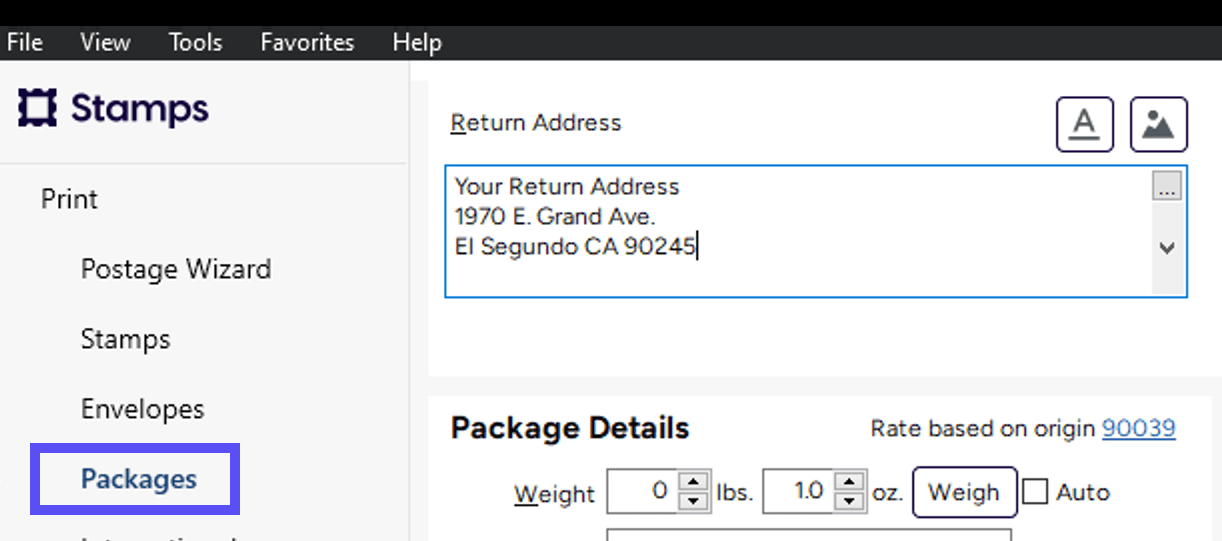 UPS® Ground Saver in Stamps