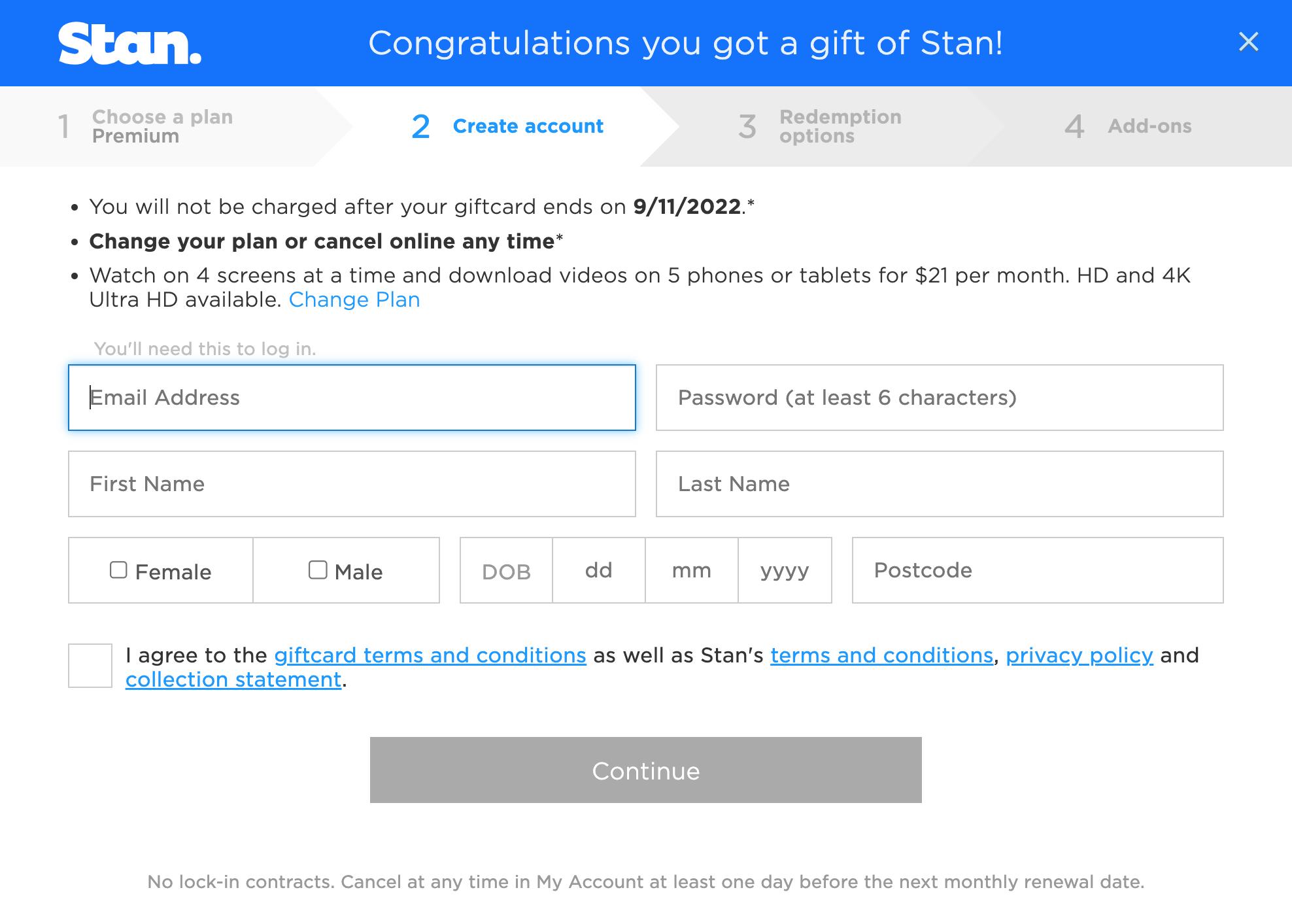 Stan Gift Cards Stan Support