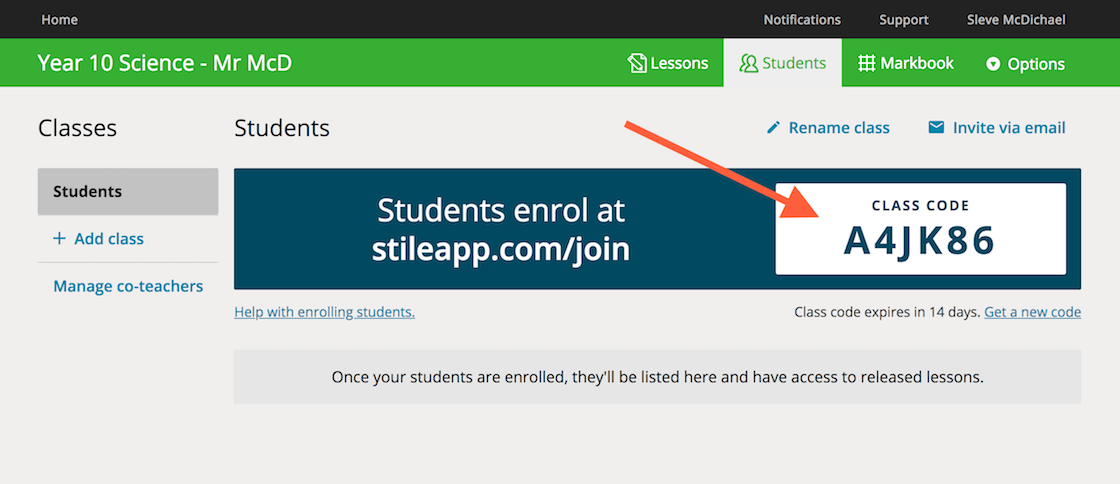 Join a class as a student Computer Classroom Help