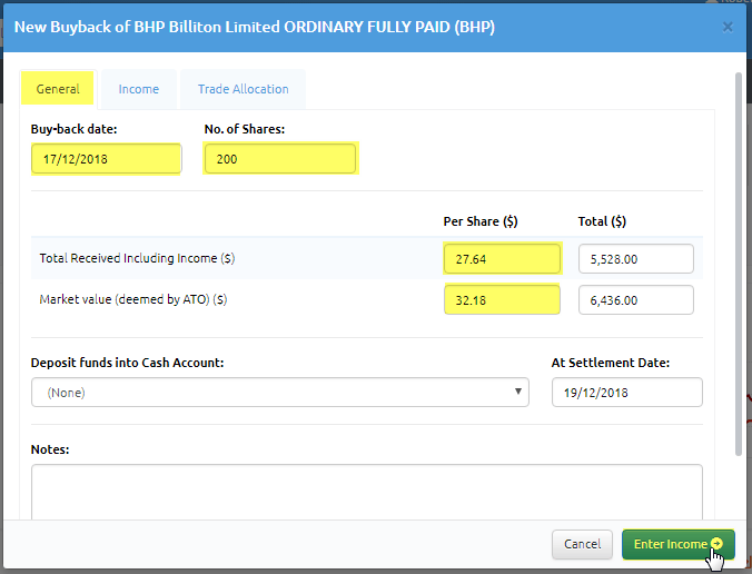 Billiton Limited (BHP) Off Market Share Buyback Dec 2018 Stock