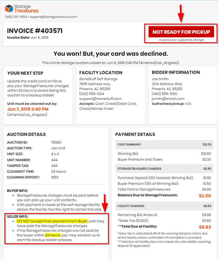 HowTo Understand Invoices StorageTreasures Help Center