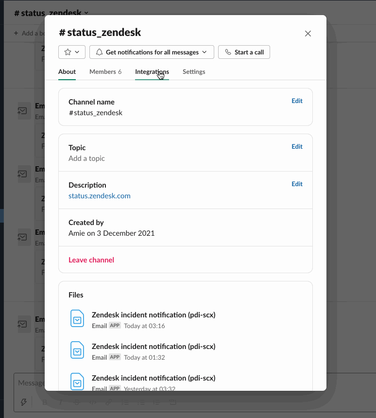 How to create a Zendesk Status Notification Channel SuccessCX