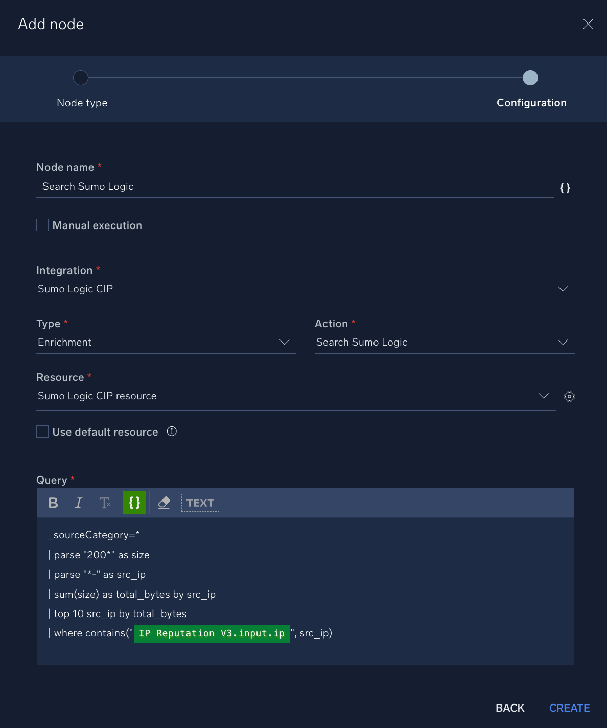 Cloud SIEM Automation Examples Sumo Logic Docs