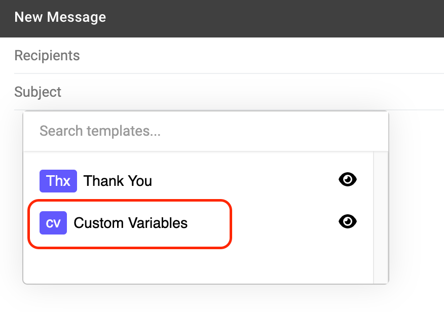 Add variables to canned responses SwiftReply Respond to common