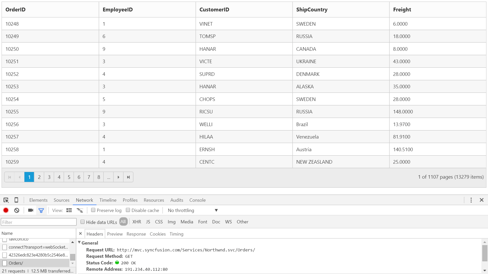 Data Binding in forms Grid Control Syncfusion