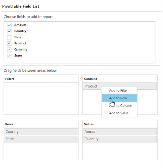 PivotTable Field List PivotGrid Web Forms Syncfusion
