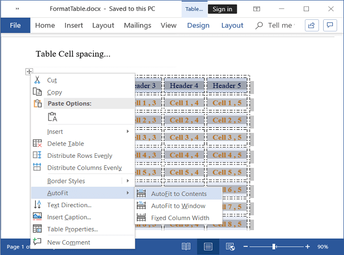 Working with Tables in Word (DocIO) library Syncfusion