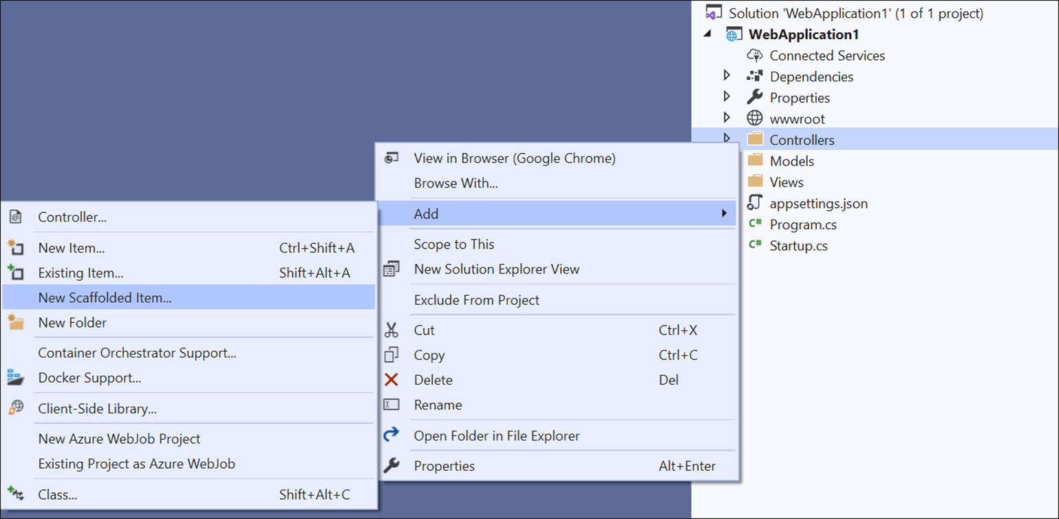 Scaffolding Core Syncfusion