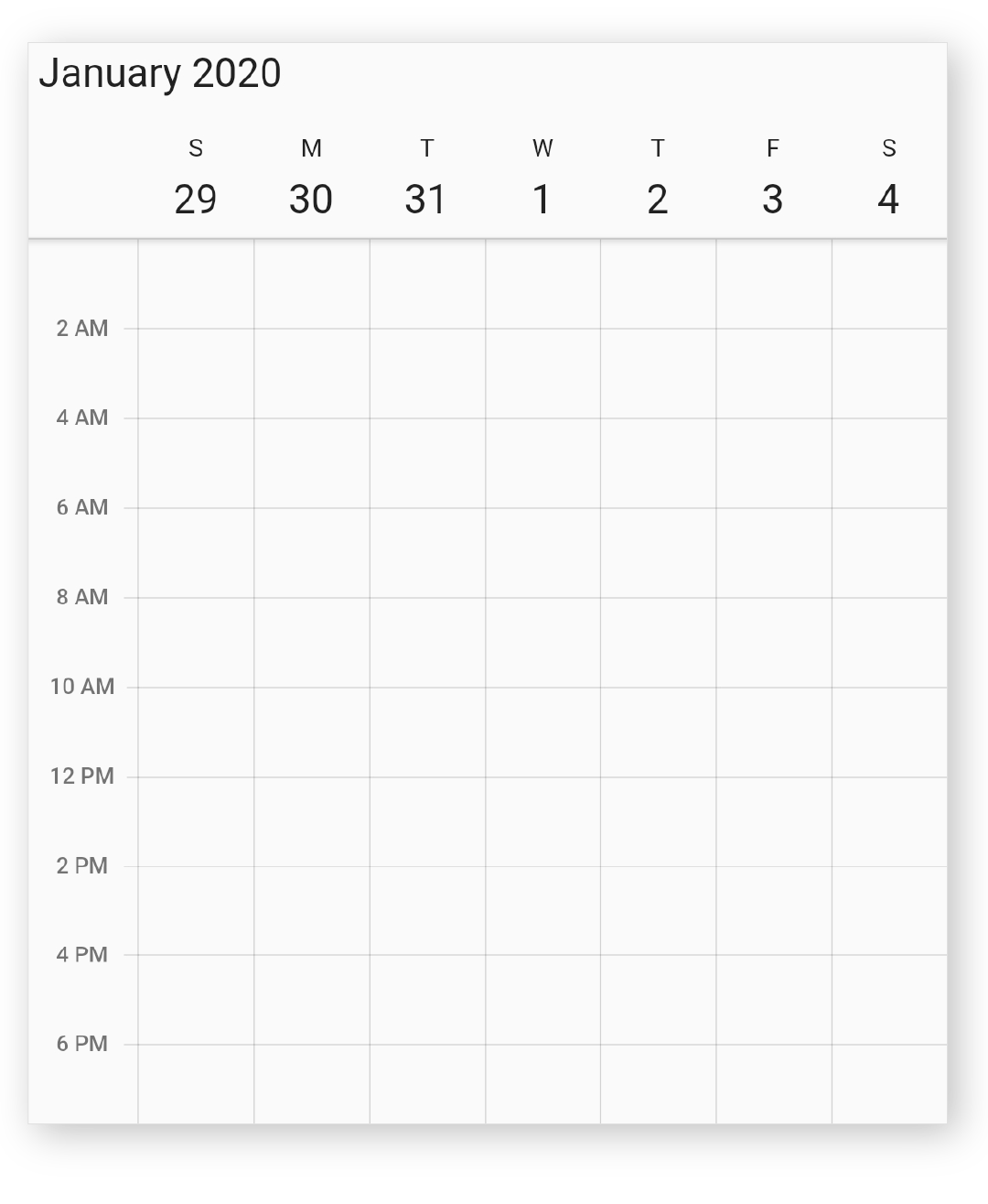 Timeslot views in Flutter Event Calendar widget Syncfusion