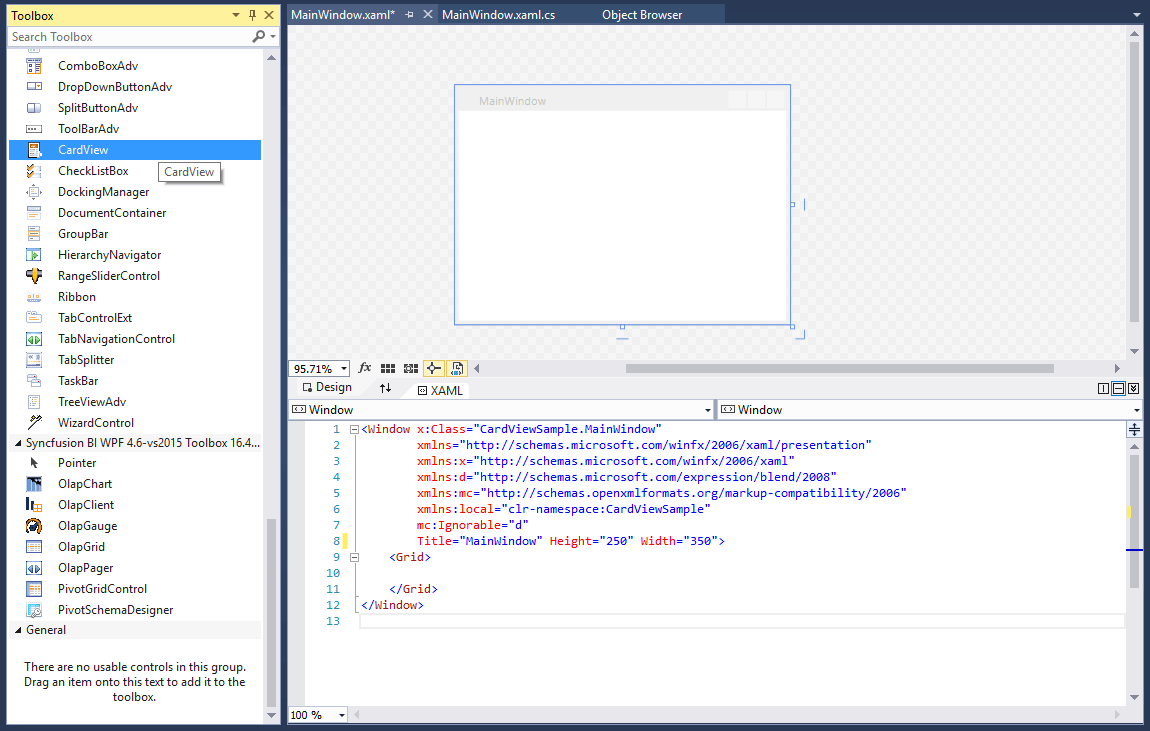 Getting Started with WPF Card View control Syncfusion