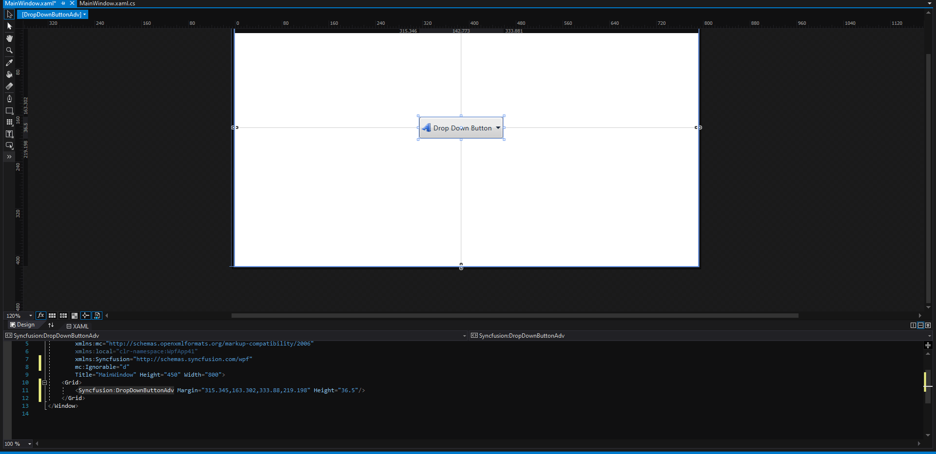Styles and Templates in WPF Dropdown Button control Syncfusion
