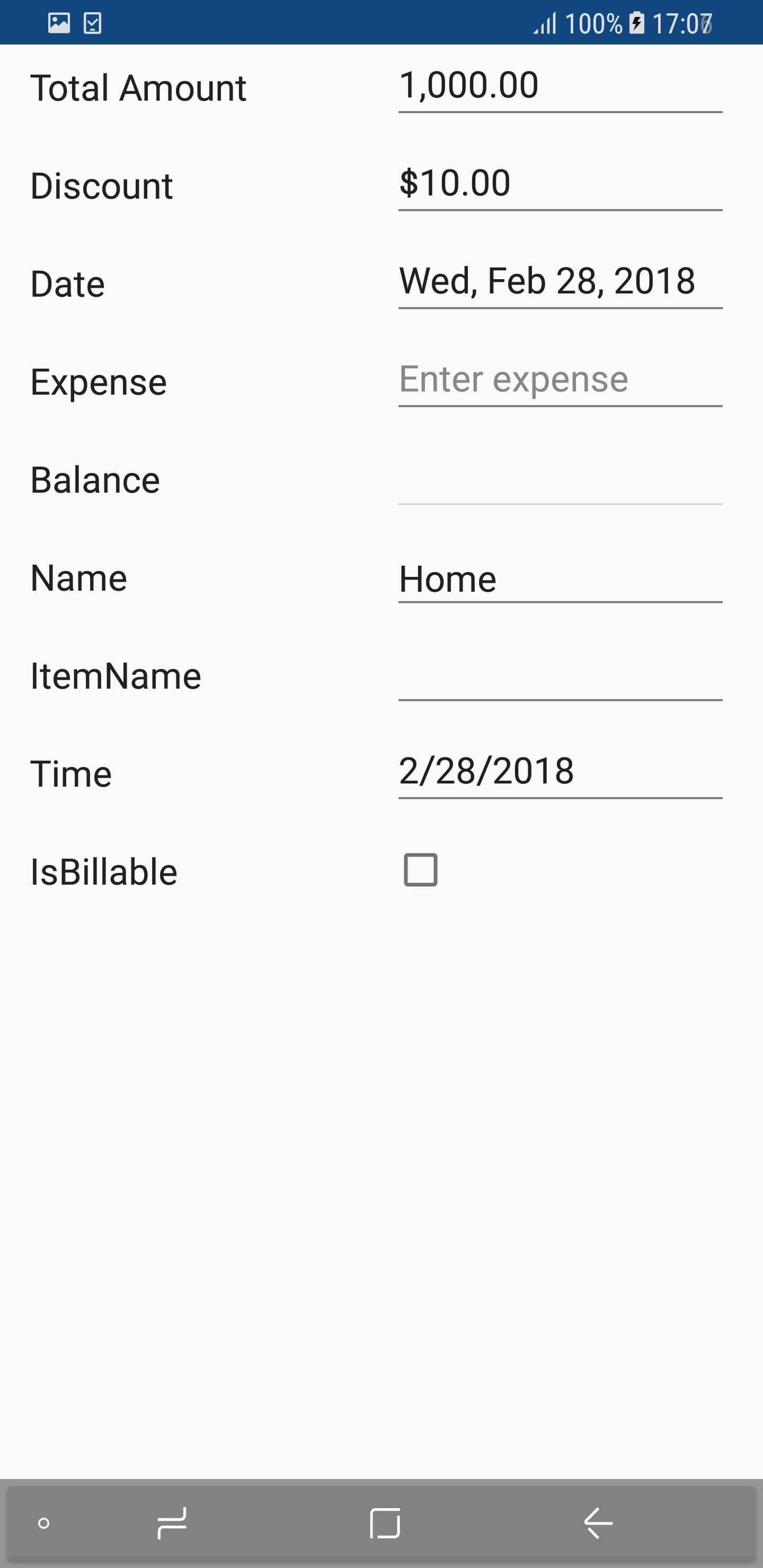 Editors in Xamarin DataForm control Syncfusion