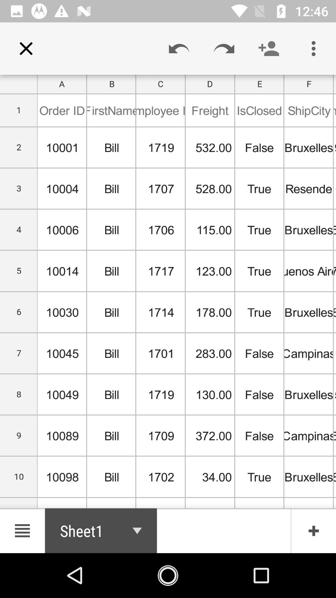 Export To Excel in Xamarin DataGrid control Syncfusion