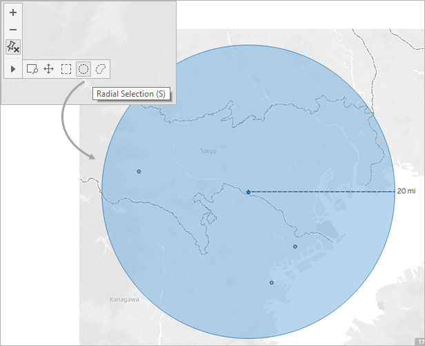 Weltkarte Entfernung Messen Messen von Entfernungen zwischen Datenpunkten und Orten in einer Karte