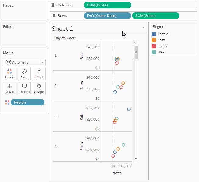 Shelves and Cards Reference Tableau