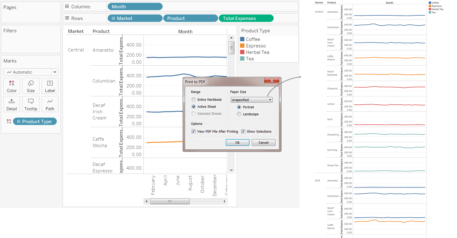 Print Views from Tableau Desktop Tableau