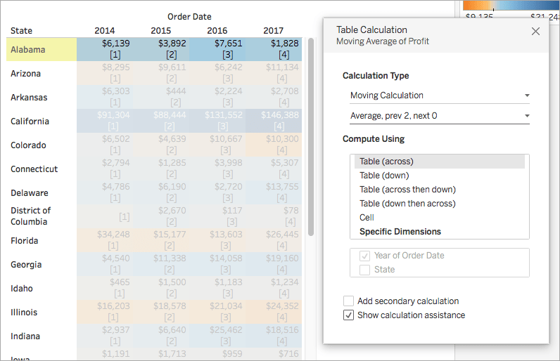 Tableau Table Calculations Tutorial Elcho Table