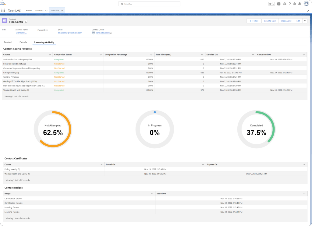 Talentlms Salesforce