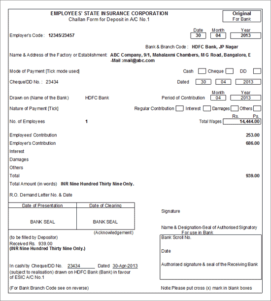 Processing ESI Payments (Payroll)