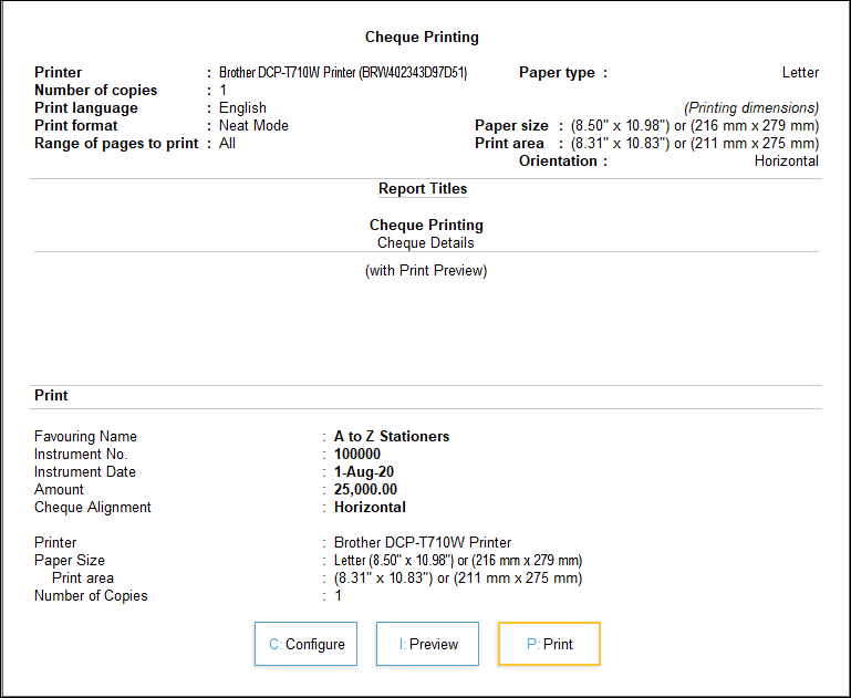 How to Print Cheques Using TallyPrime TallyHelp