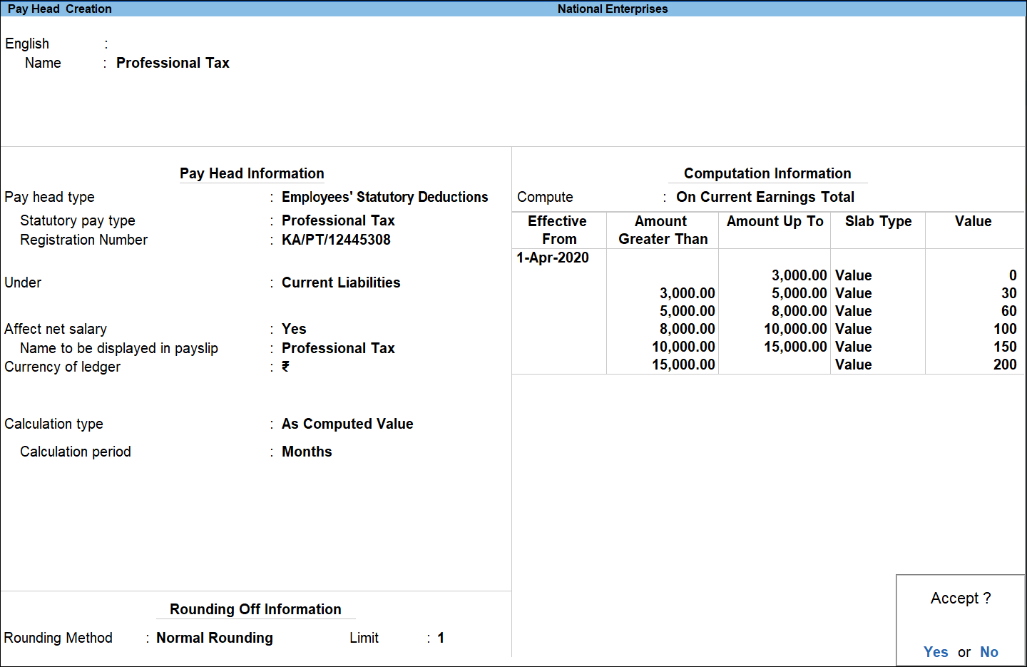 How to Create Pay Heads for Statutory Deductions in TallyPrime (Payroll