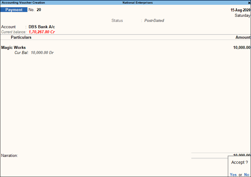 How to Record Accounting Entry in TallyPrime TallyHelp