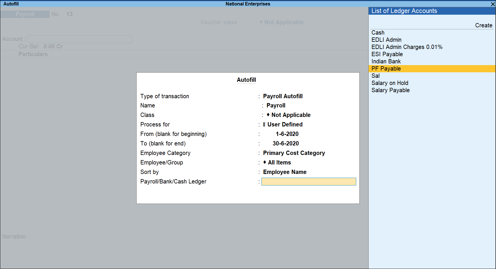 How to Record Employer's PF Contribution in TallyPrime (Payroll
