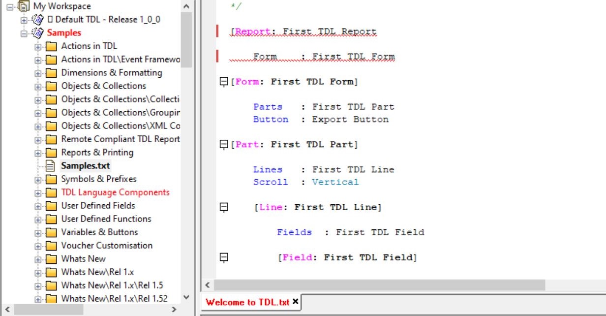 Syntax Errors in TDL Code TallyHelp