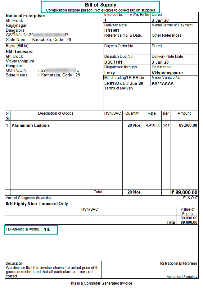 How to Record Sales Under Composition GST in TallyPrime TallyHelp