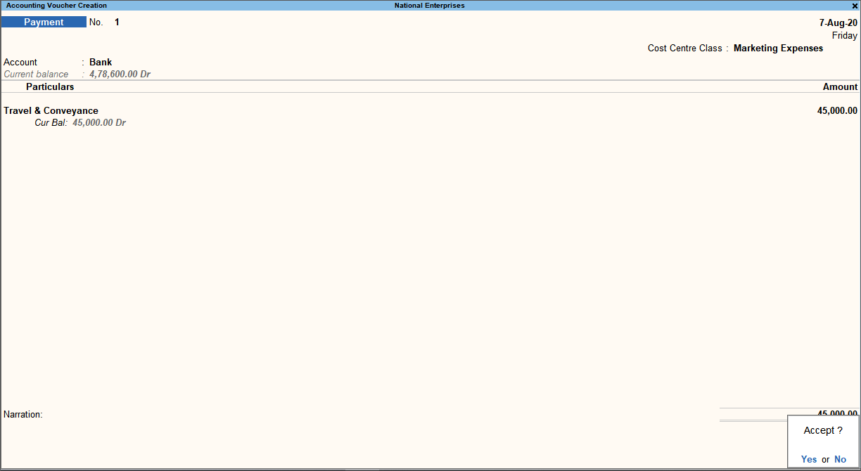 Cost Centre Allocation In Tally.Prime