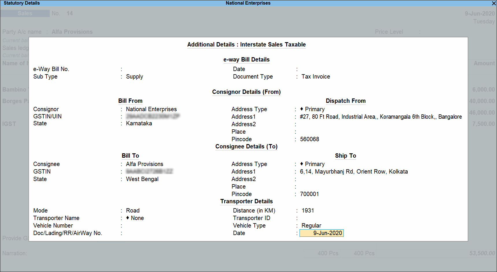How to Generate eWay Bill in TallyPrime TallyHelp