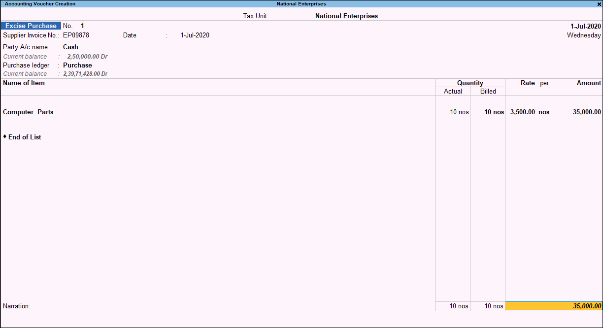 Accounting for Customs Duty Separately (Excise for Importer) TallyHelp