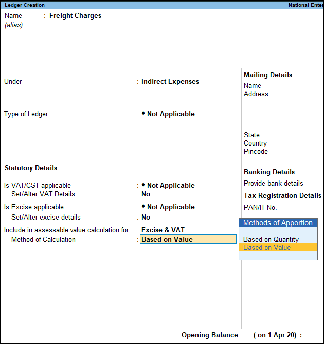 How to Create or Expense Ledgers in TallyPrime (Excise for Manufacturer) TallyHelp