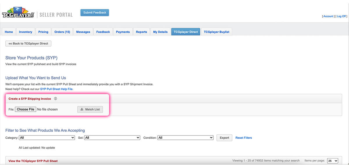 TCGplayer Shipping Guidelines Direct by TCGplayer, Store Your Products