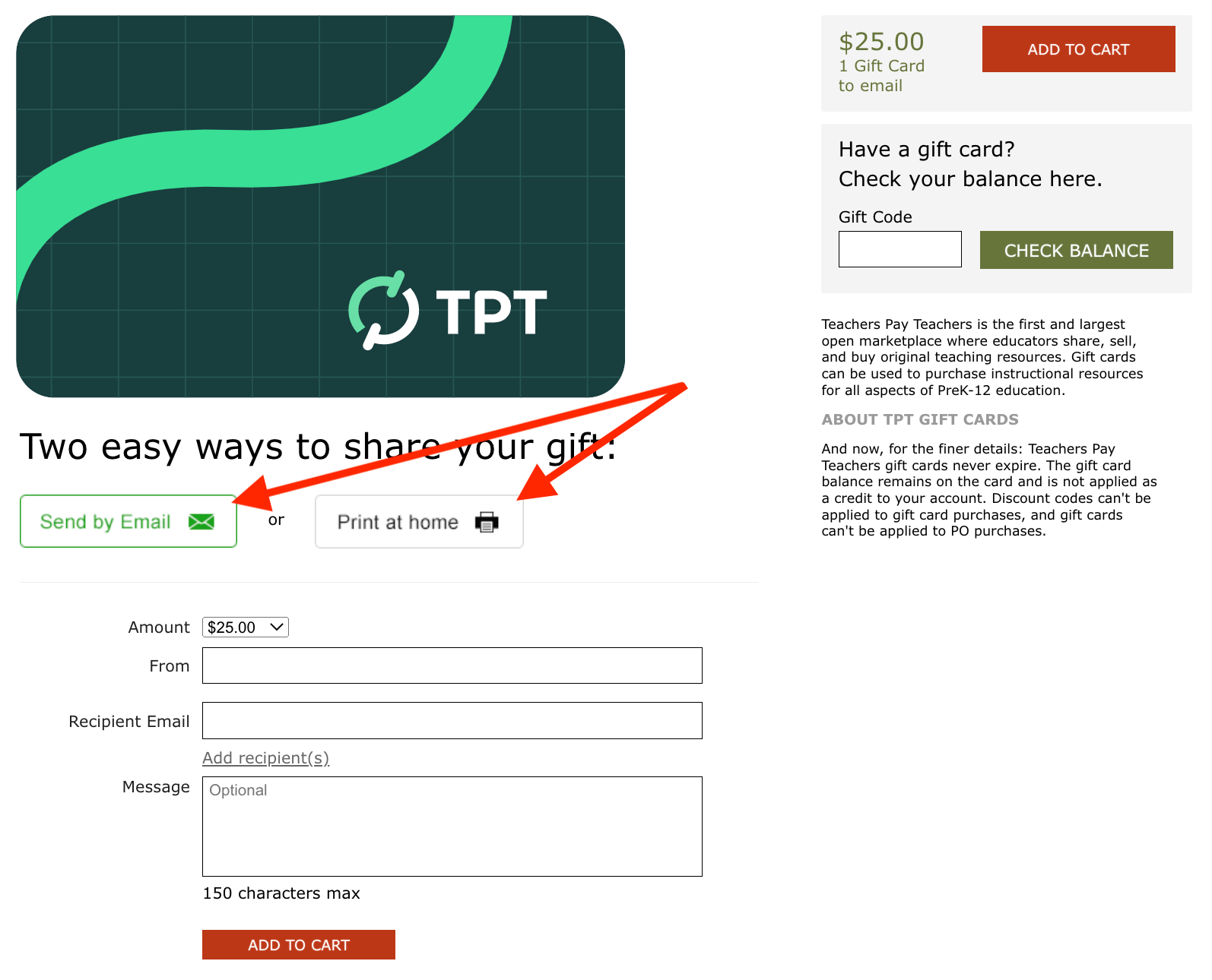 How can I purchase a TPT gift card? Frequently Asked Questions