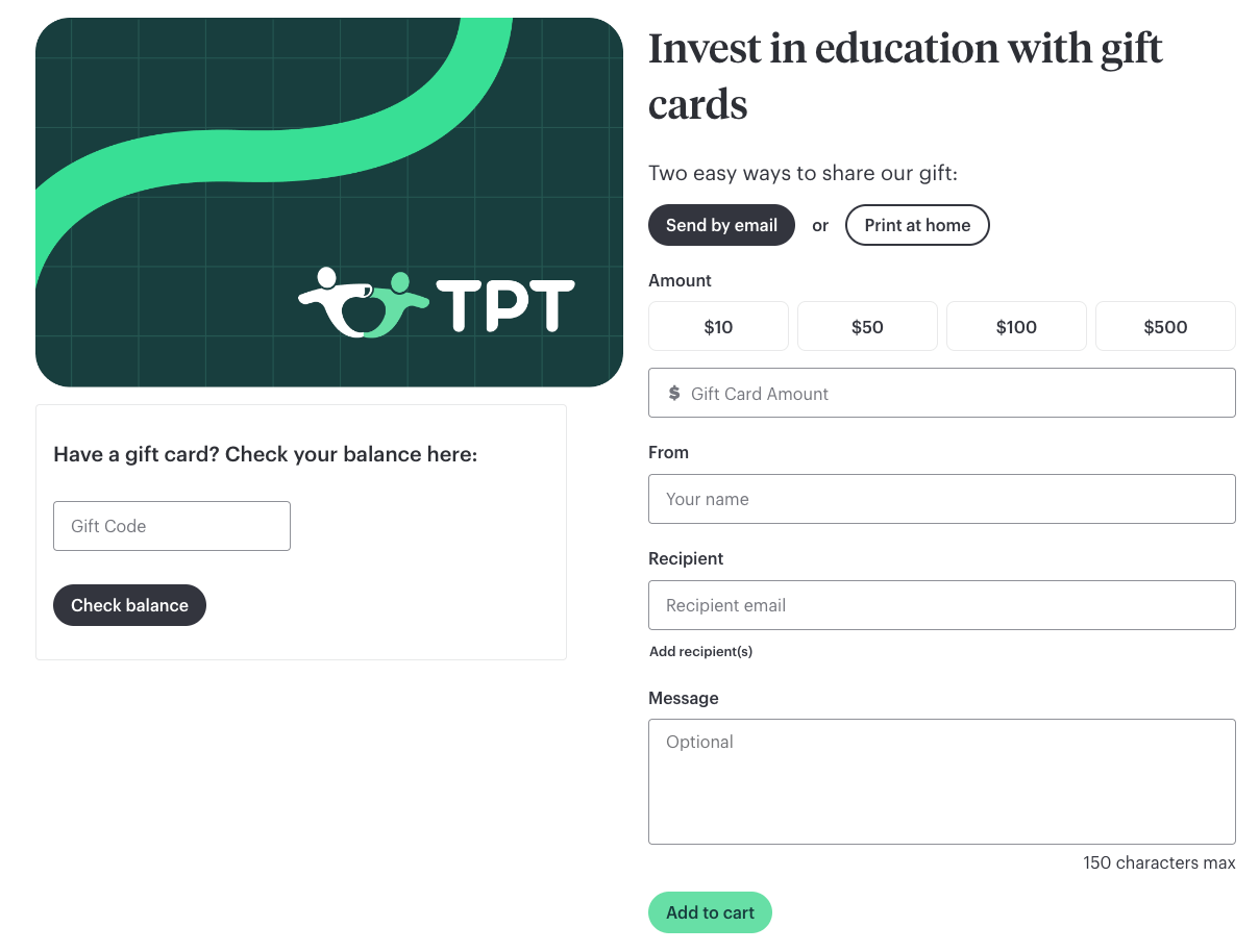 How can I purchase a TPT gift card? Frequently Asked Questions