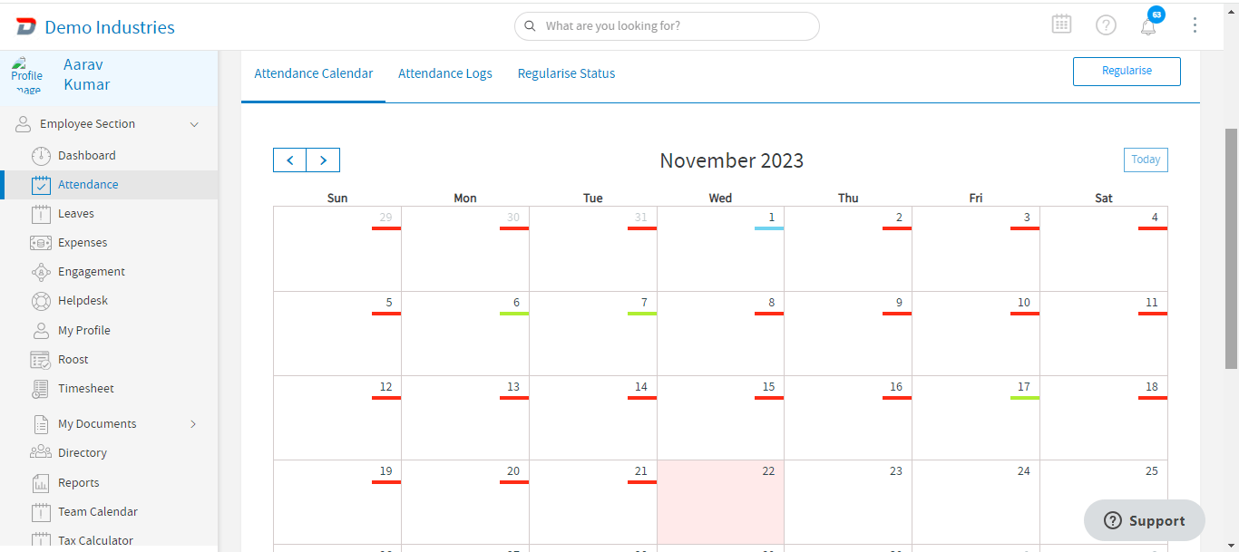 Attendance Punchin Punchout TeamNest