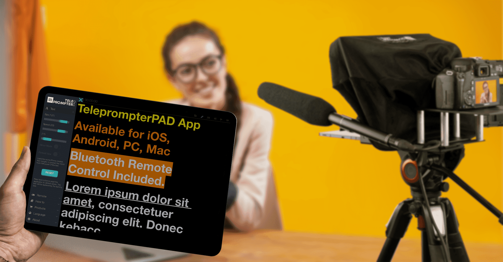 How to use a Teleprompter to record online videos Teleprompter PAD