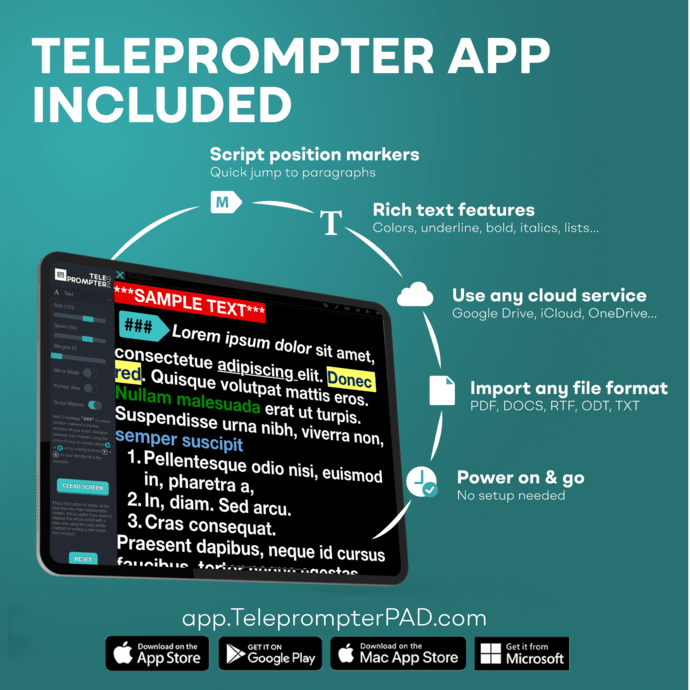 Free Teleprompter Software TeleprompterPAD Online & APP Teleprompter PAD Help Center