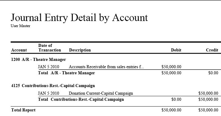 Donation Clearing Account